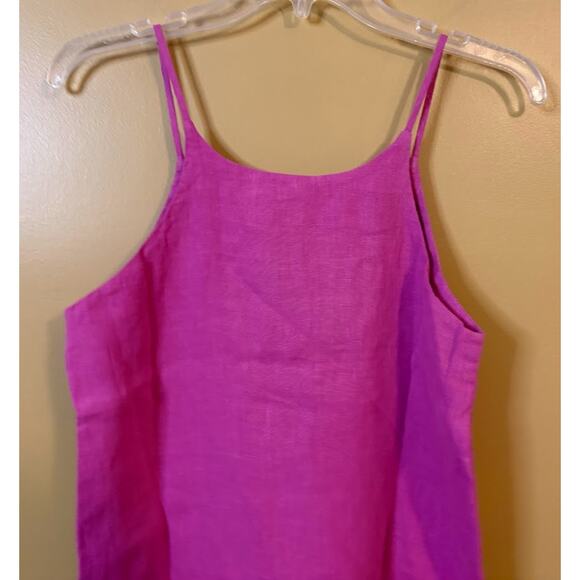 Revolve Krisa Pink Linen Frayed Hem Mini Dress - Size Small NWT - Picture 6 of 6